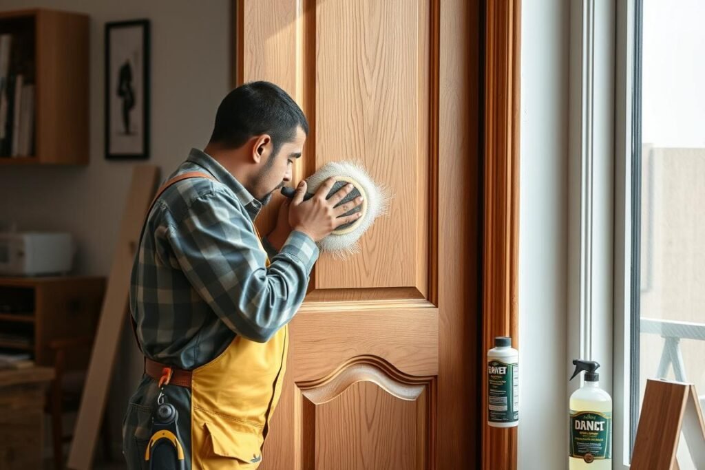 صيانة وتنظيف الأبواب الخشبية من قبل نجار أبواب خشب الكويت