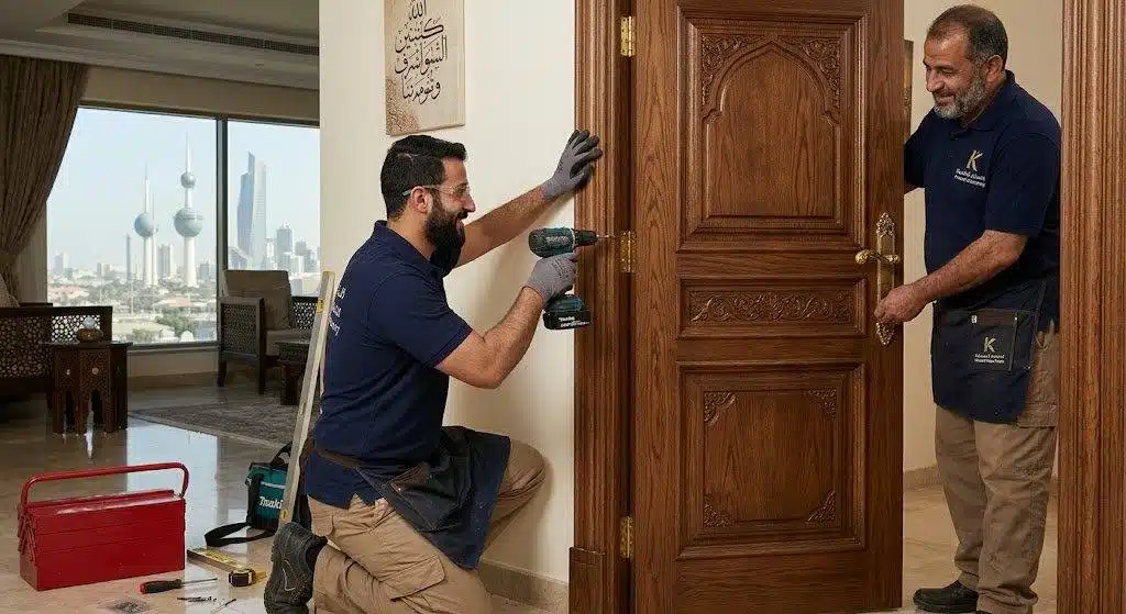 أنواع أبواب الخشب المتاحة للتفصيل والتركيب في الكويت